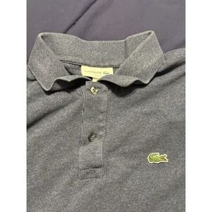 Lacoste Men's Black Slim Fit Polo Shirt Short Sleeve 100% Cotton Size XL 6
